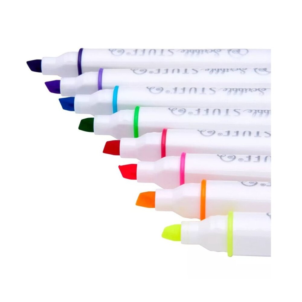 Scribble Stuff 8-Pack Double-Ended Felt Pens & Highlighters Bleed or Smear Resis - Picture 5 of 9